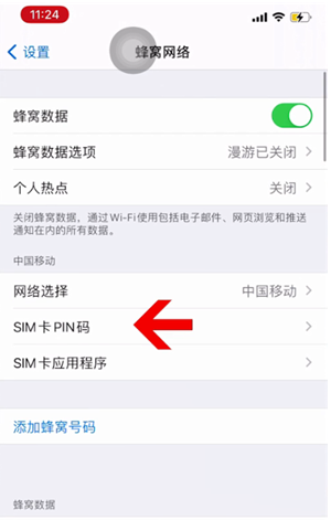 凤翔苹果14维修网分享如何给iPhone14的SIM卡设置密码 