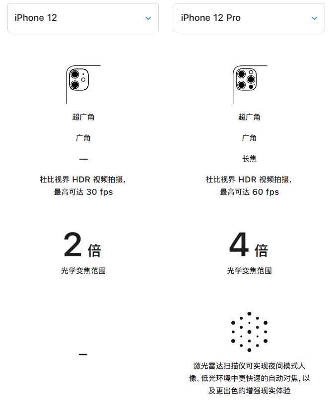 凤翔苹果手机维修分享苹果 iPhone 12 与 iPhone 12 Pro 选哪款 